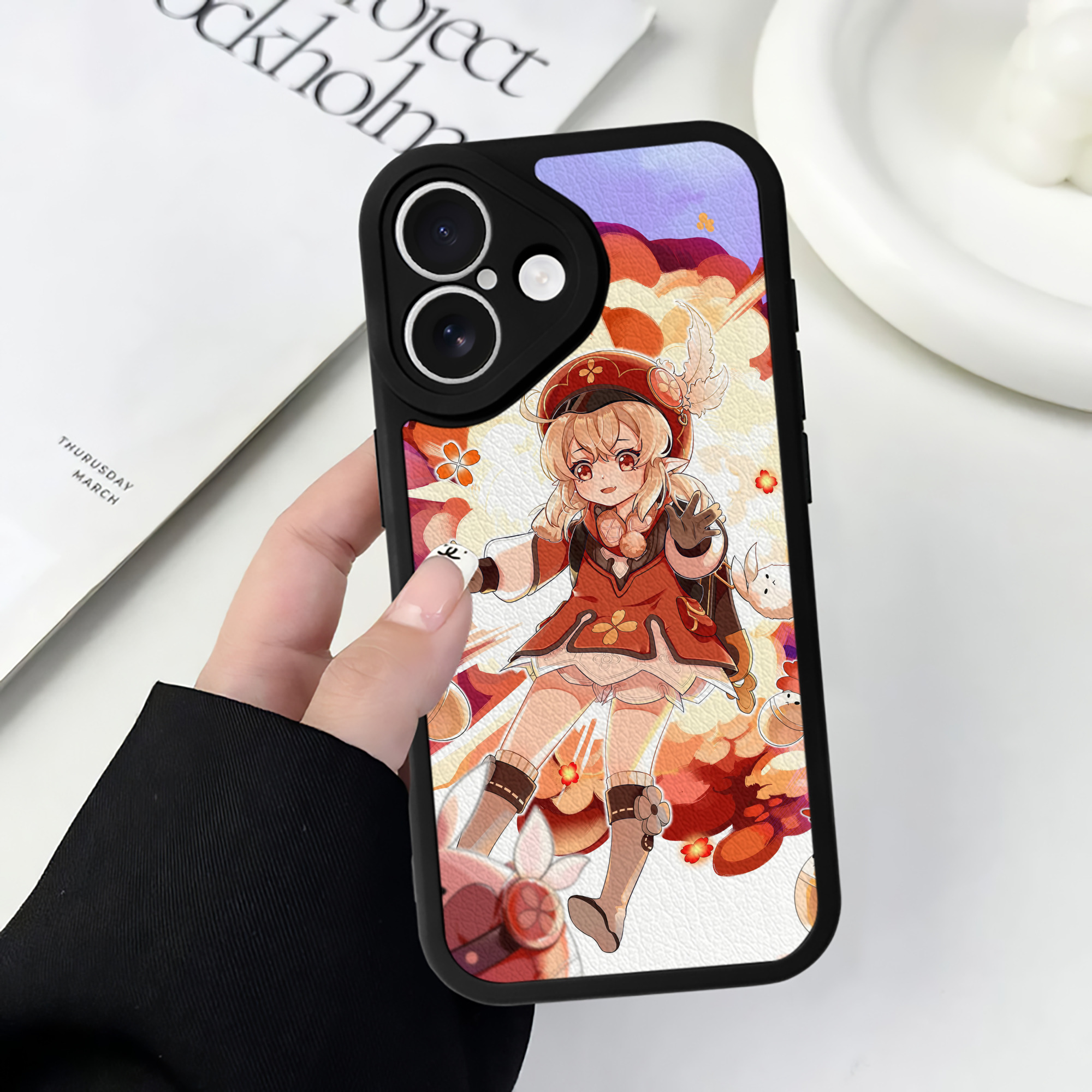 げんし神 genshin 【iPhone 16シリーズ対応】シリコンスマホケース（レザー調） 材質：シリコン